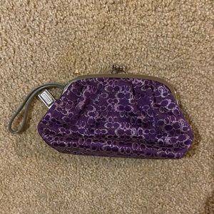 Coach mini clutch purse